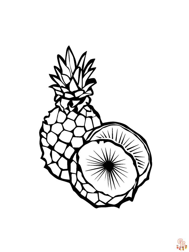 Ananas kleurplaat 18