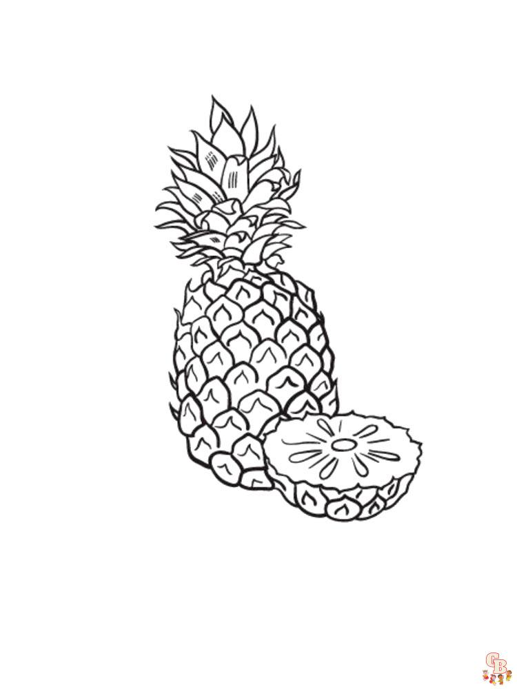 Ananas kleurplaat 19