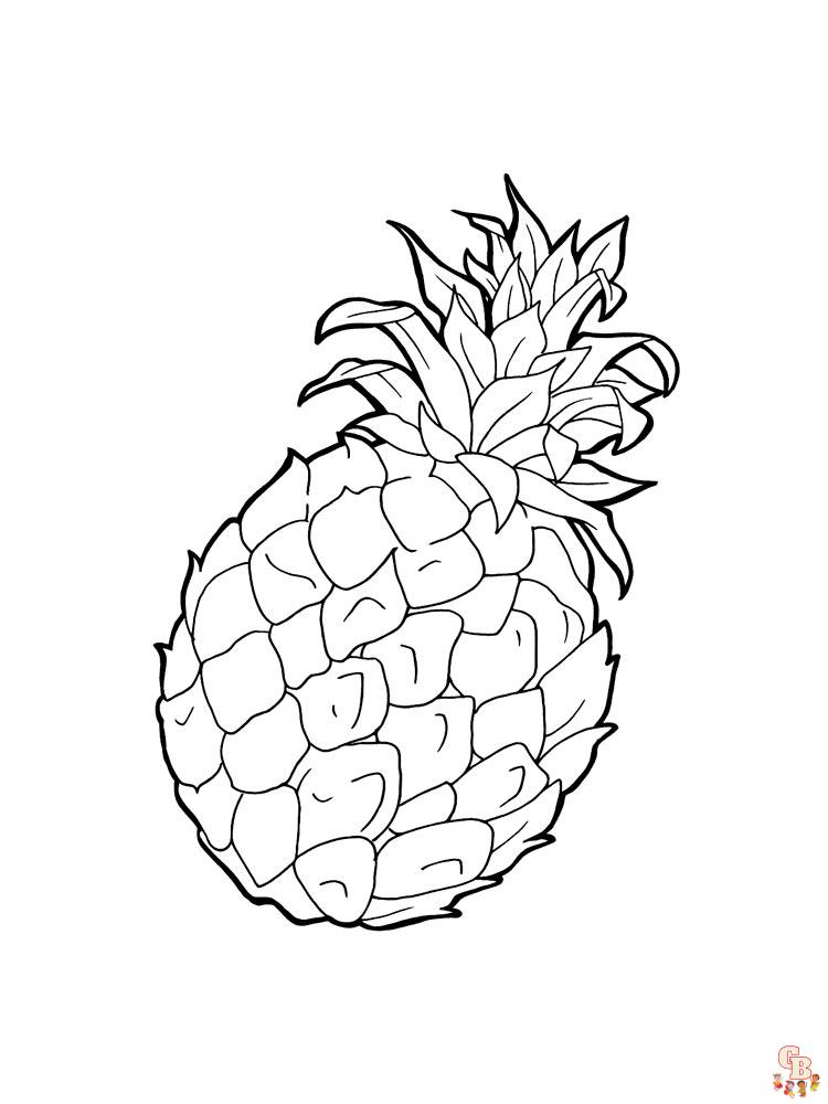 Ananas kleurplaat 2