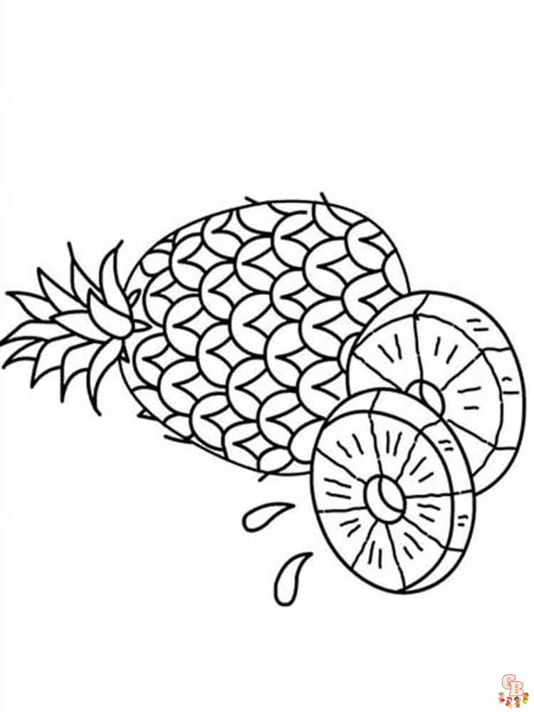 Ananas kleurplaat 22