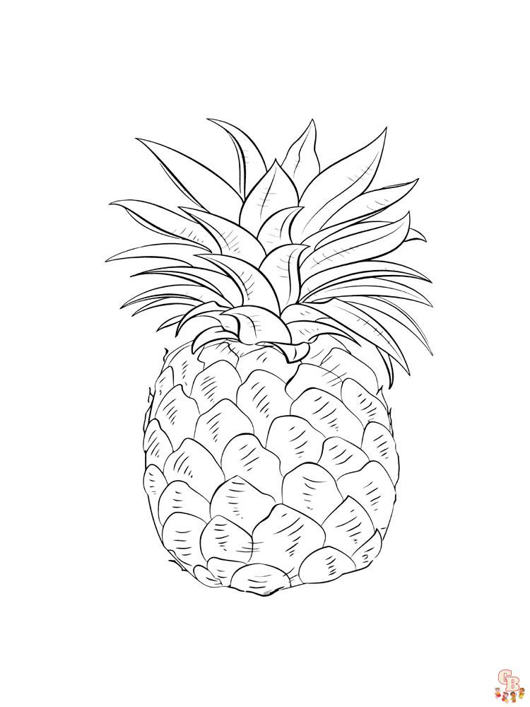 Ananas kleurplaat 3