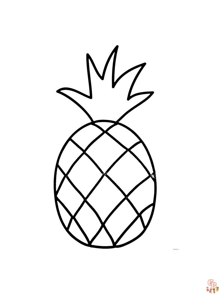 Ananas kleurplaat 6