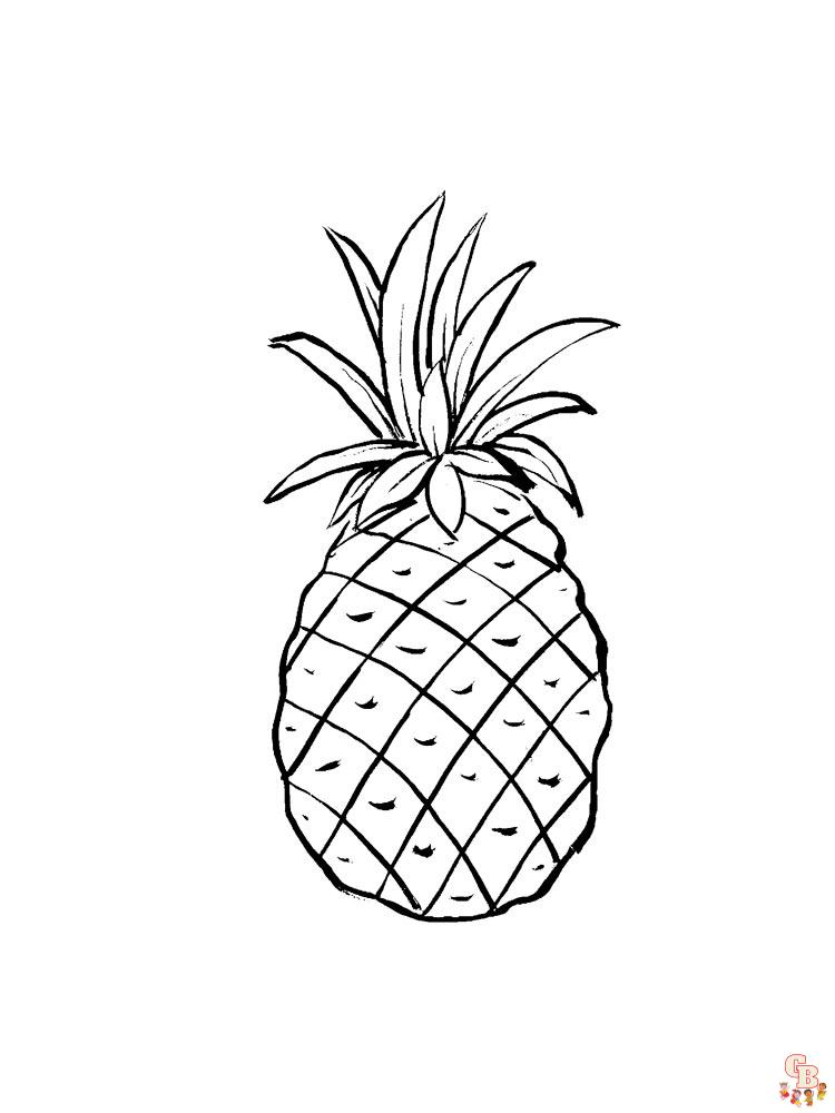 Ananas kleurplaat 8