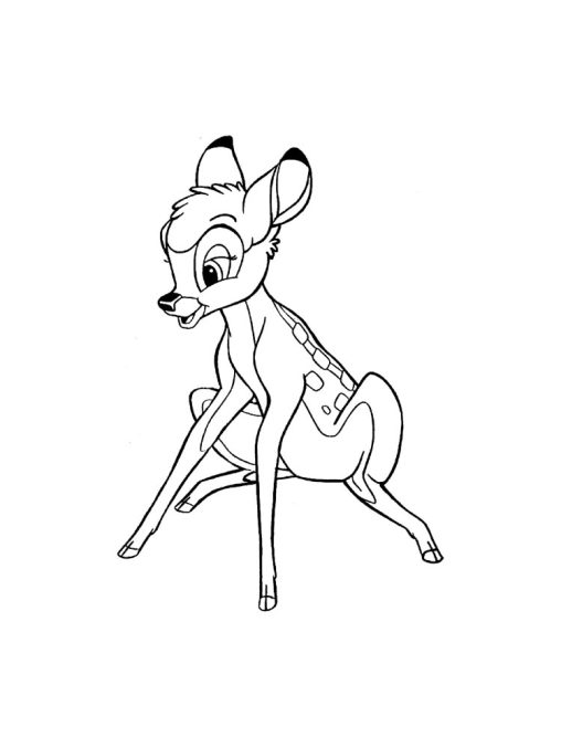 Bambi Kleurplaat Gratis te Printen Kleurplaten van Bambi