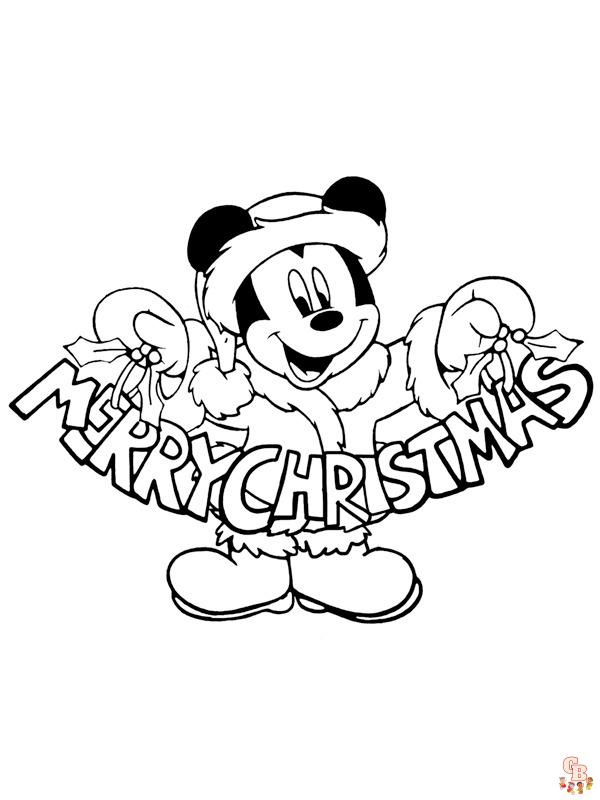 Kerst Disney kleurplaat 8