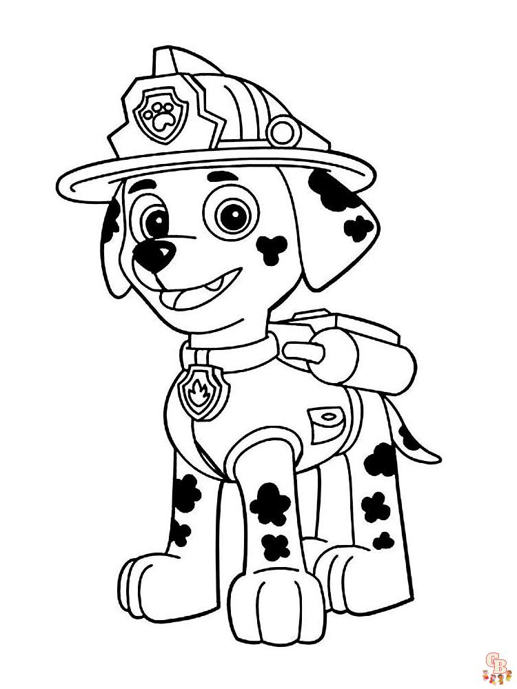 Marshall Paw Patrol Kleurplaat 7