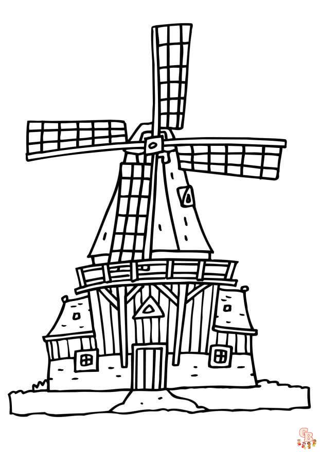 Molen Kleurplaat 1