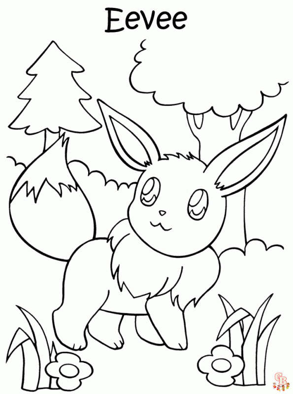 Pokemon Eevee Evolution Kleurplaat 3