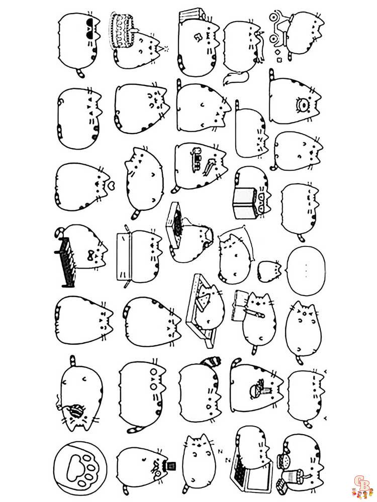 Pusheen Coloring Pages 19