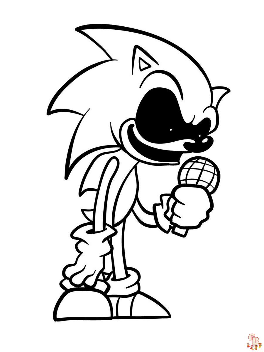 Sonic exe kleurplaat 2