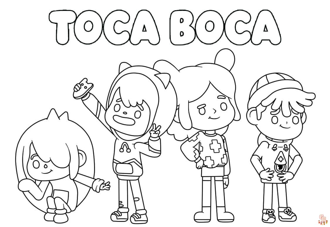 Toca Boca World Kleurplaat 2