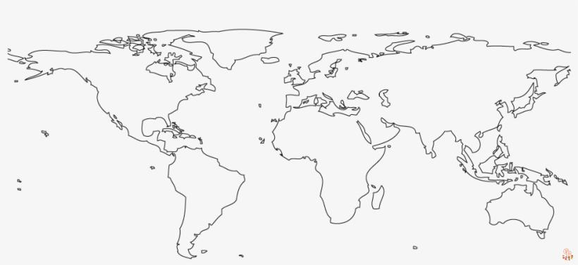 Wereldkaart Kleurplaat 2 1