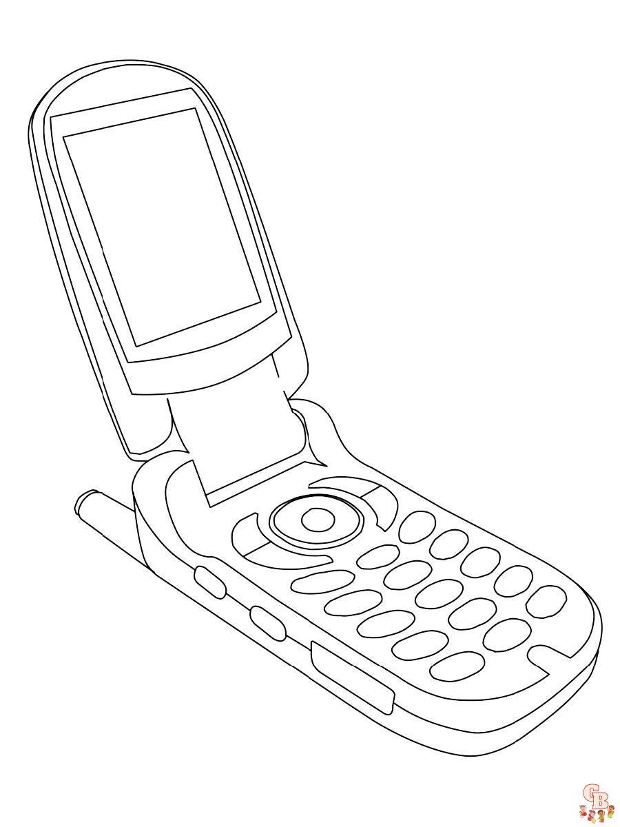 kleurplaat telefoon 4