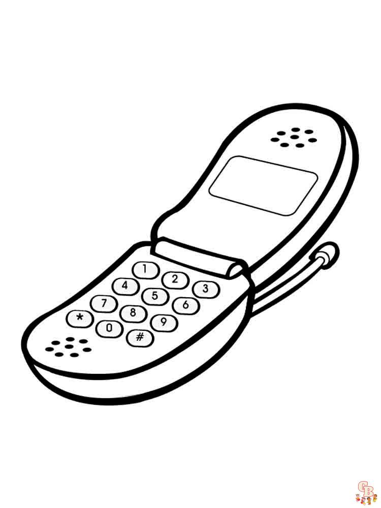 kleurplaat telefoon 8