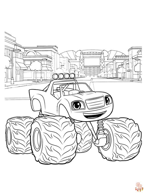 monster truck kleurplaat 2