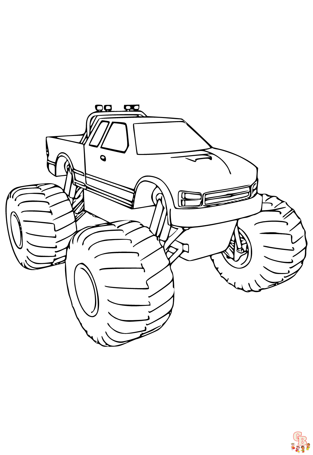 monster truck kleurplaat 2