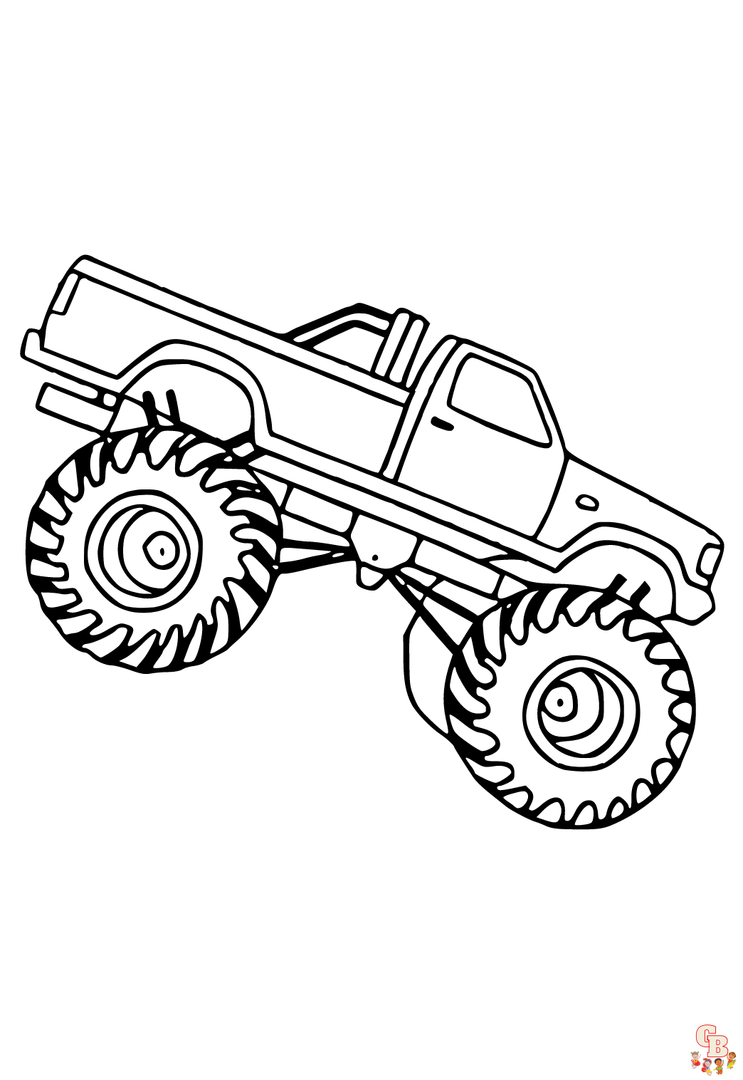 monster truck kleurplaat 3