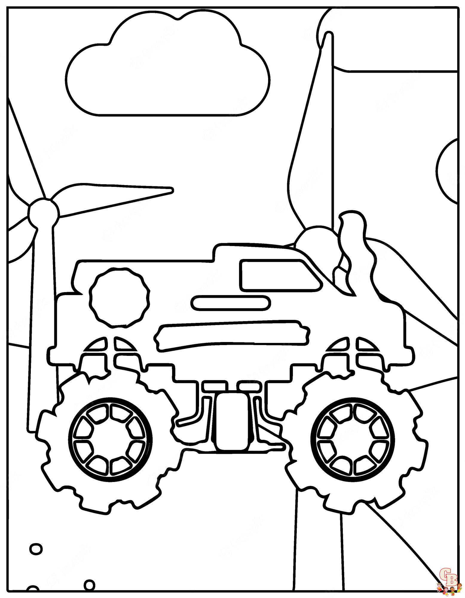 monster truck kleurplaat 5