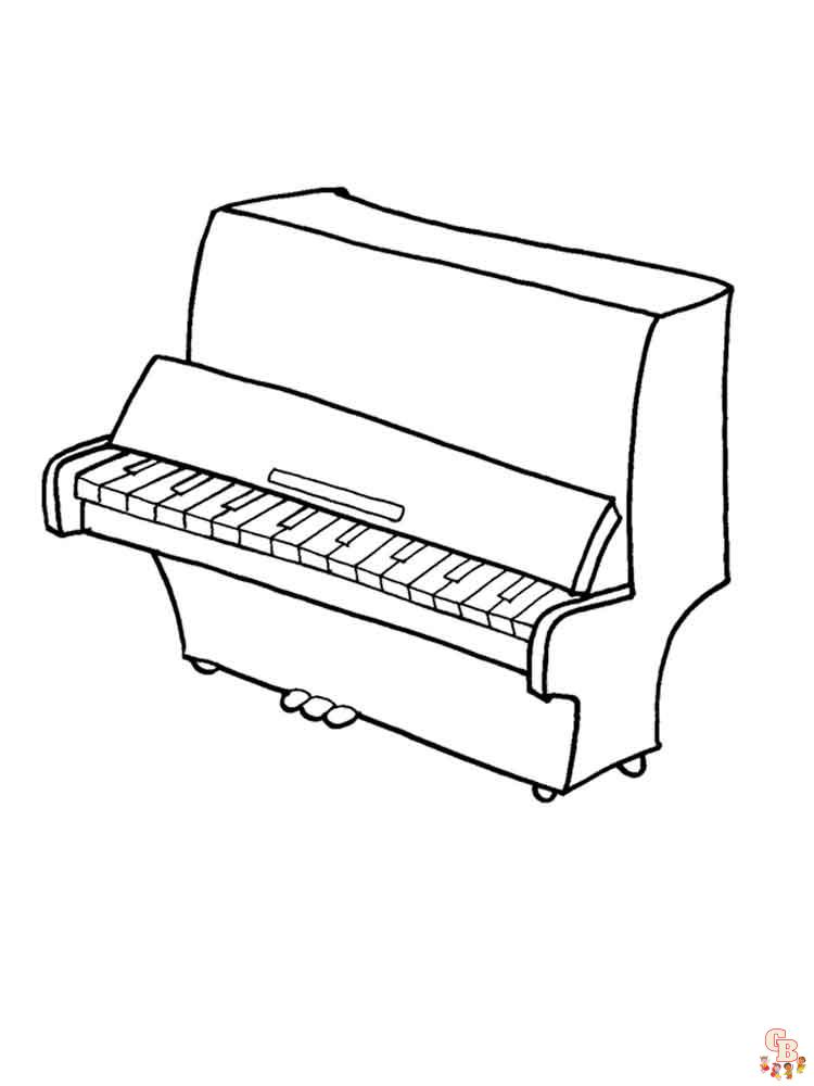 piano kleurplaat 4