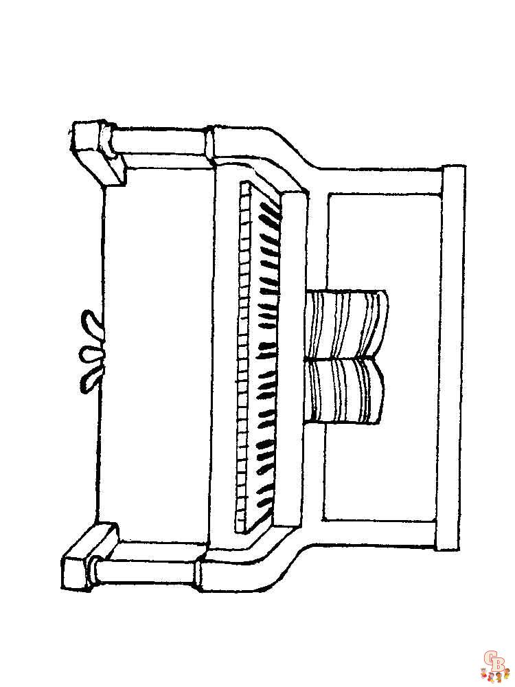 piano kleurplaat 7