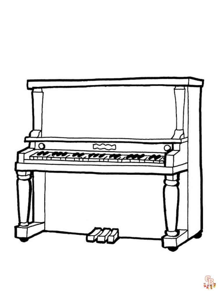 piano kleurplaat 8