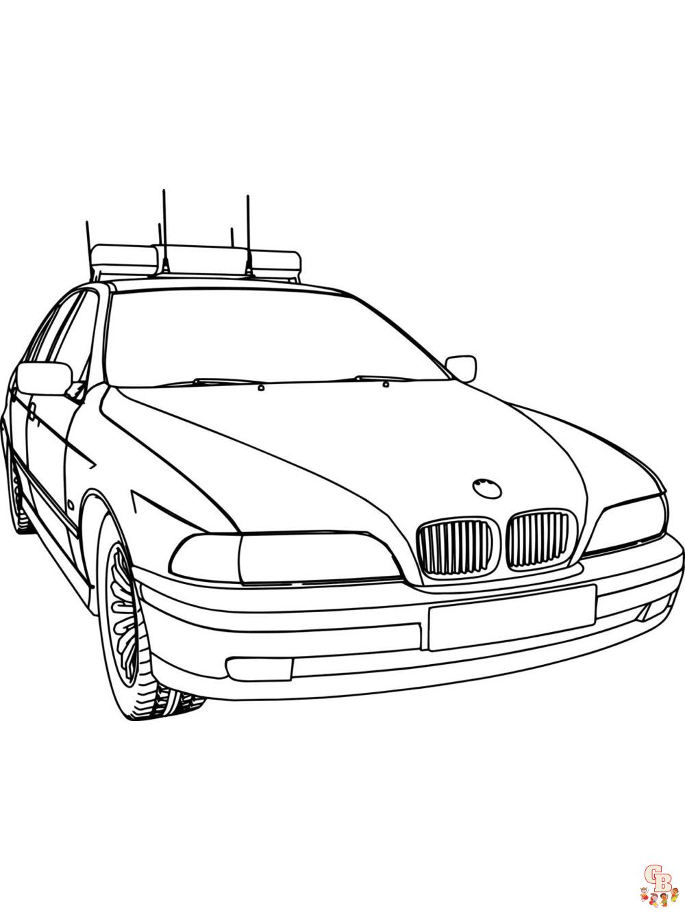 politieauto kleurplaat 12