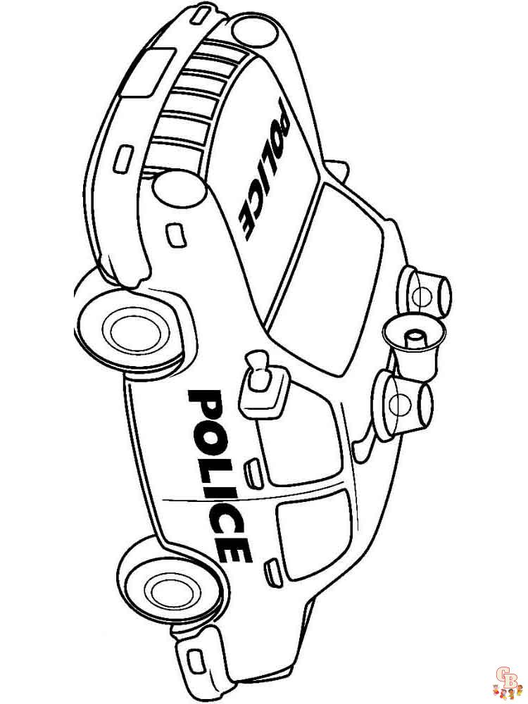 politieauto kleurplaat 18