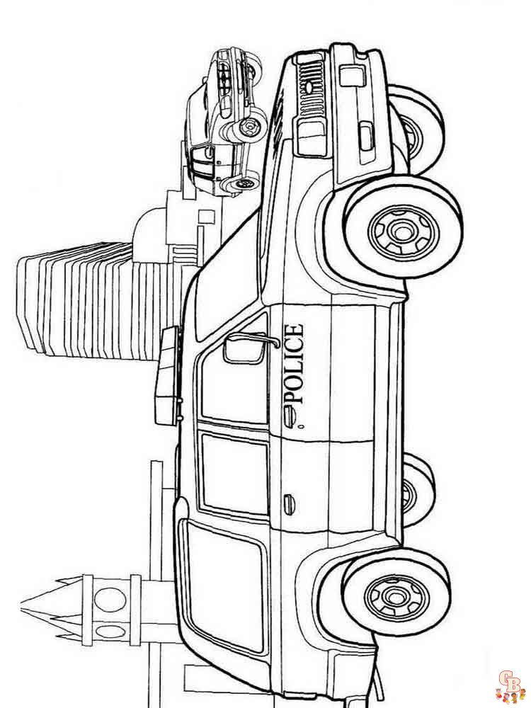 politieauto kleurplaat 22