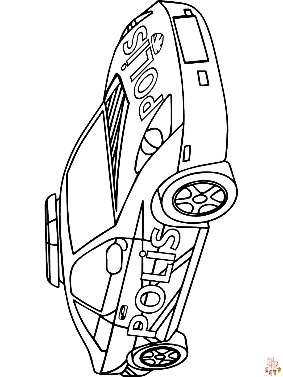 politieauto kleurplaat 8