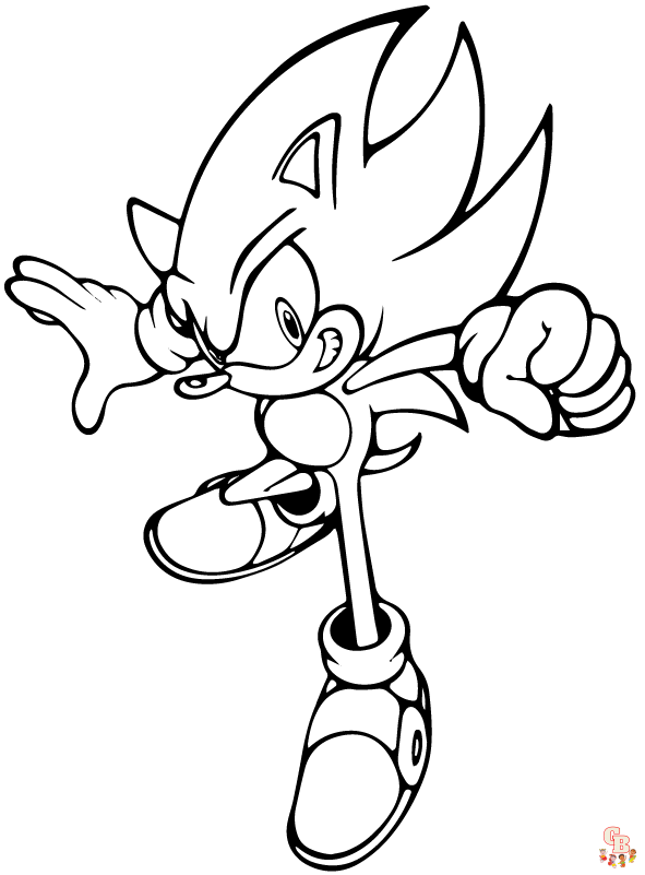 super sonic Kleurplaat 1