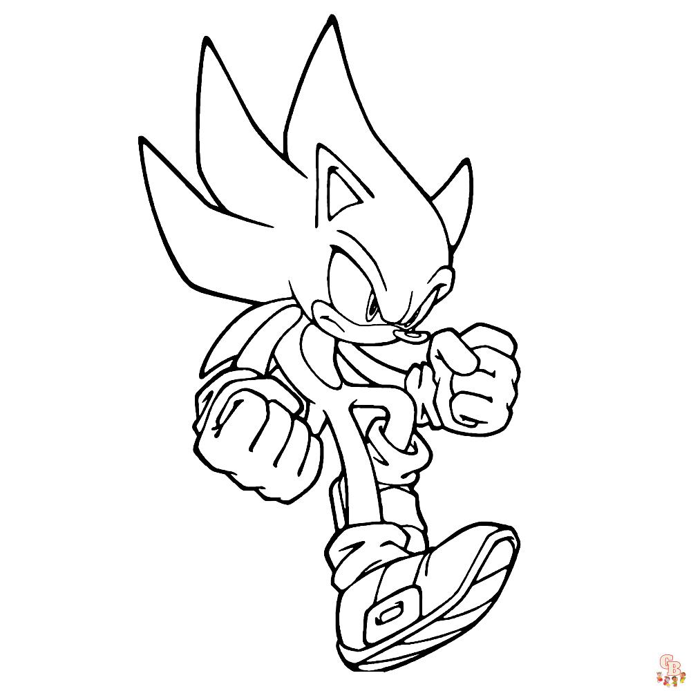 super sonic Kleurplaat 6