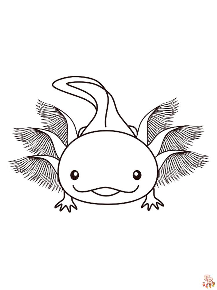 Axolotl kleurplaat 19