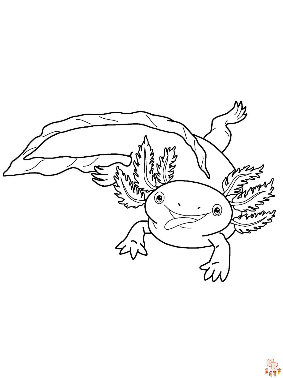 Axolotl kleurplaat 8