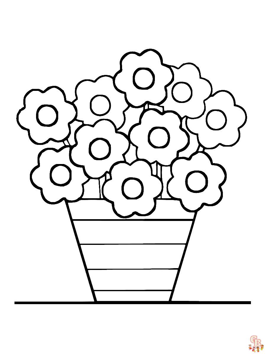 Bloempot Kleurplaat 13