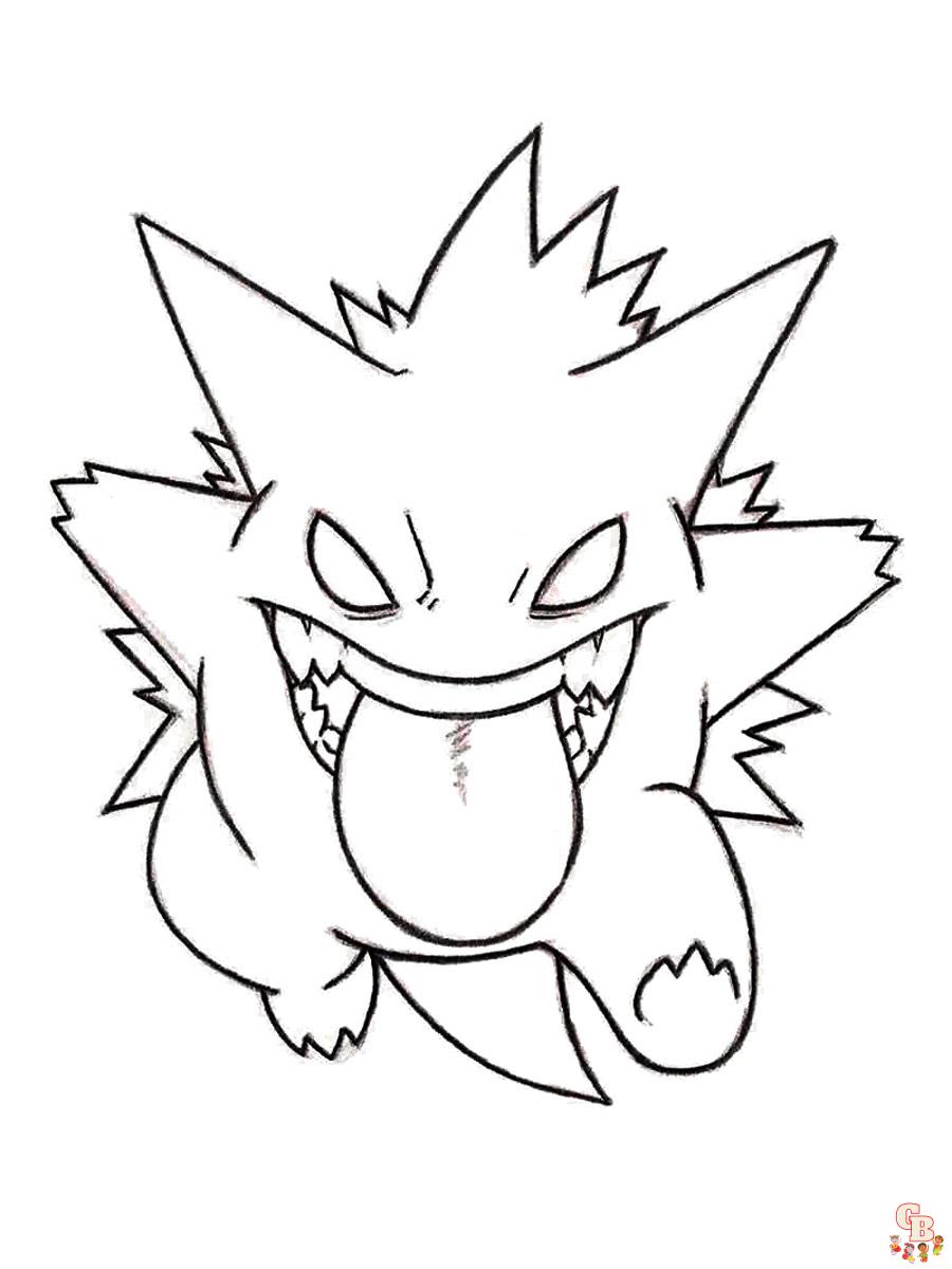 Gengar kleurplaat 10