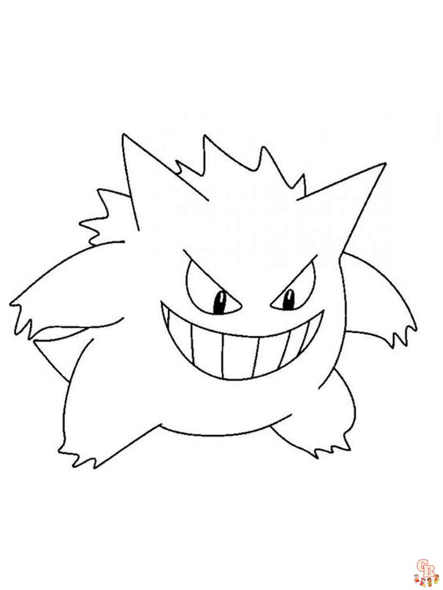 Gengar kleurplaat 8