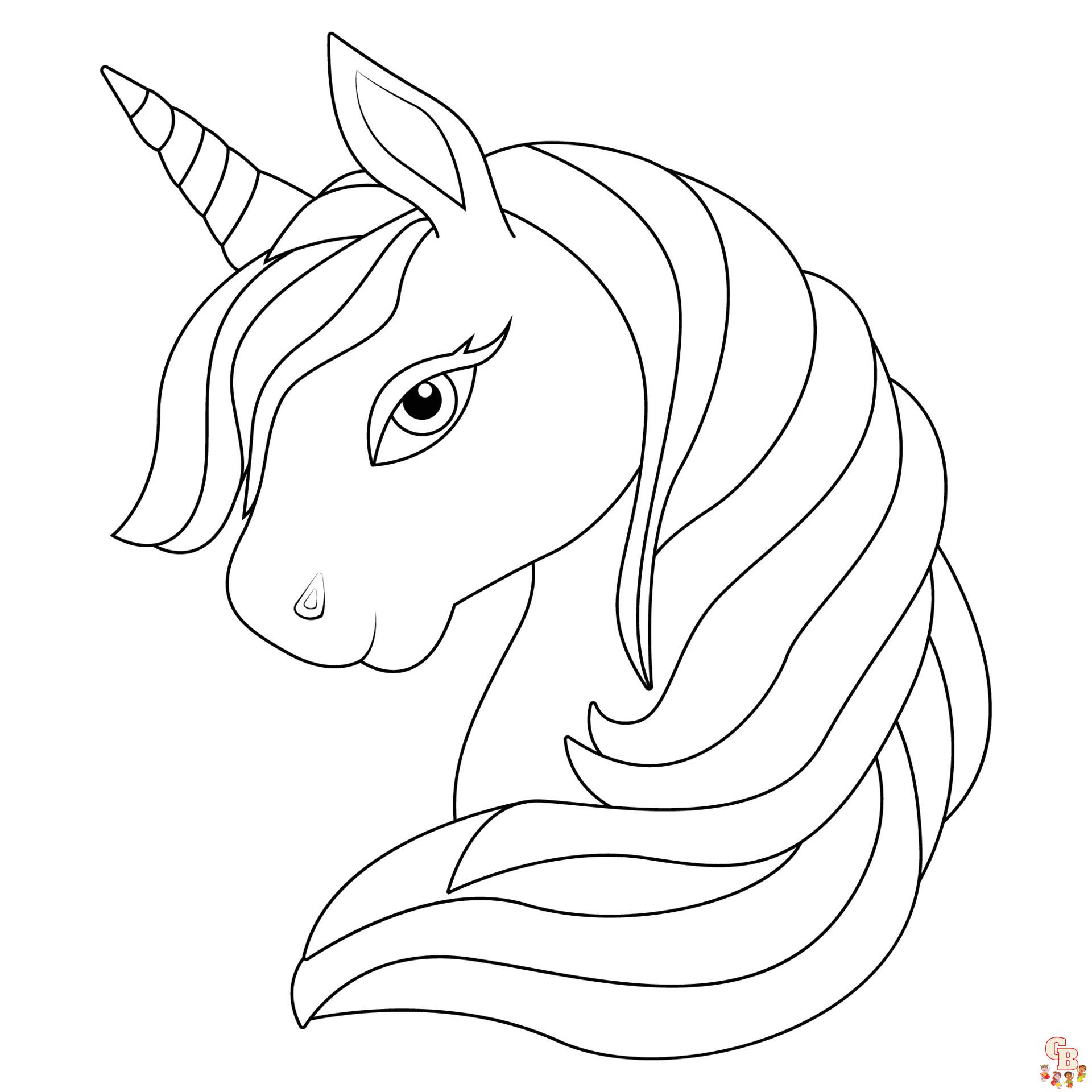 Schattige Unicorn kleurplaten