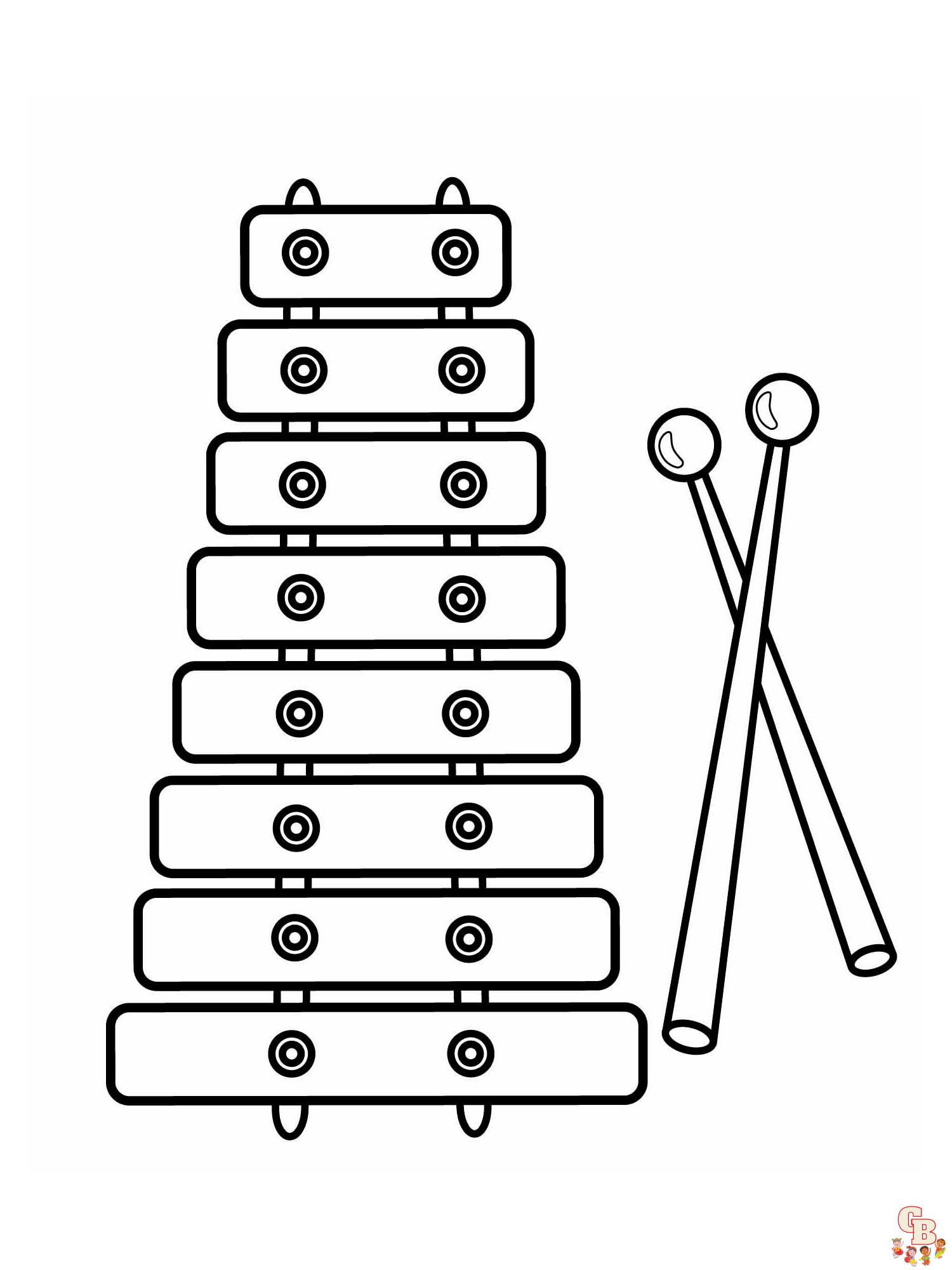 Xylofoon Kleurplaat 4