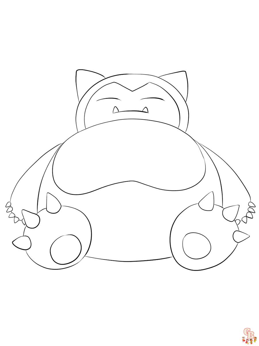 snorlax kleurplaat 10