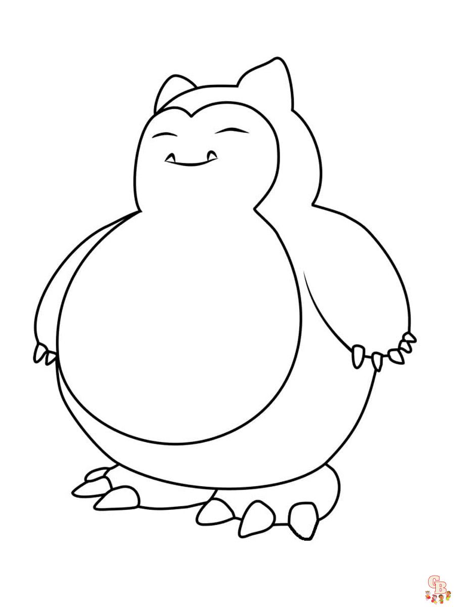 snorlax kleurplaat 12