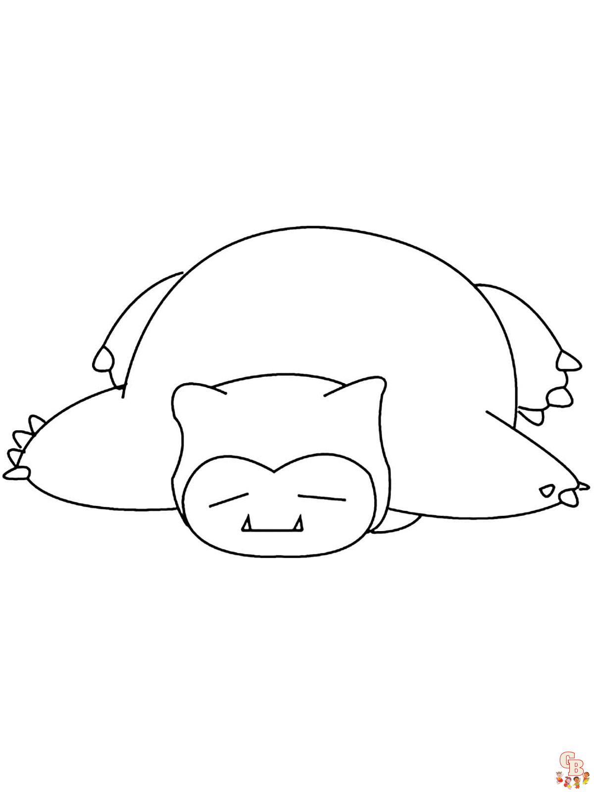 snorlax kleurplaat 4