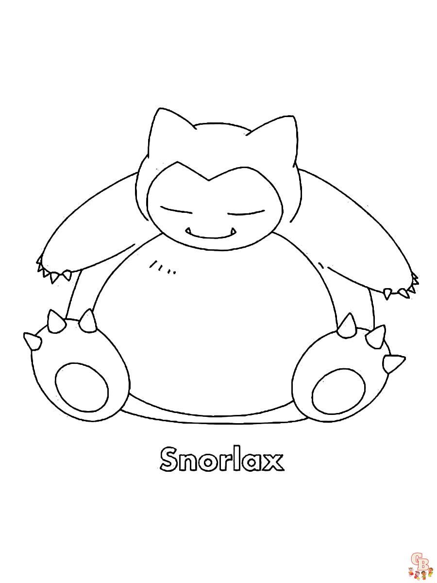 snorlax kleurplaat 7