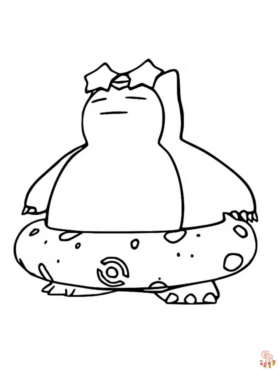 snorlax kleurplaat 8