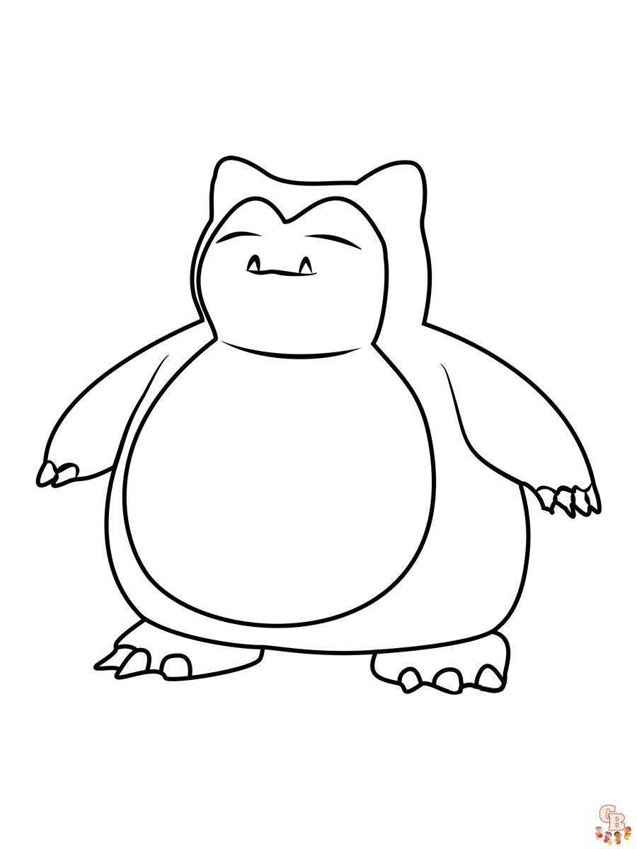 snorlax kleurplaat 9