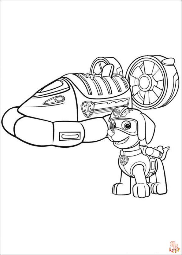 gratis kleurplaten zuma paw patrol