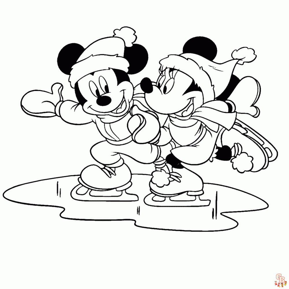 mickey en minnie mouse kleurplaat makkelijk