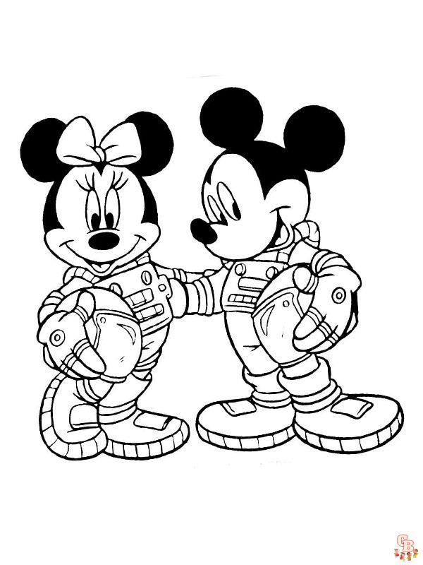 mickey en minnie mouse kleurplaat printen