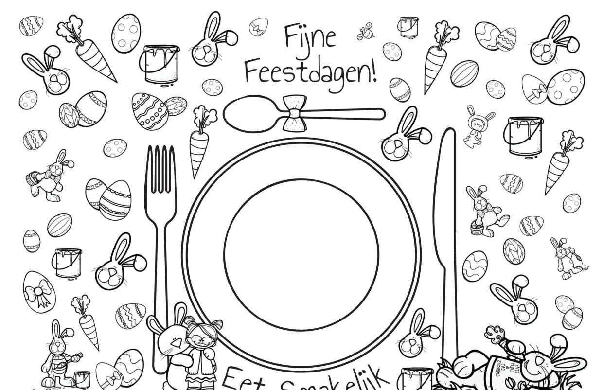 placemat kleurplaat gratis printen 1