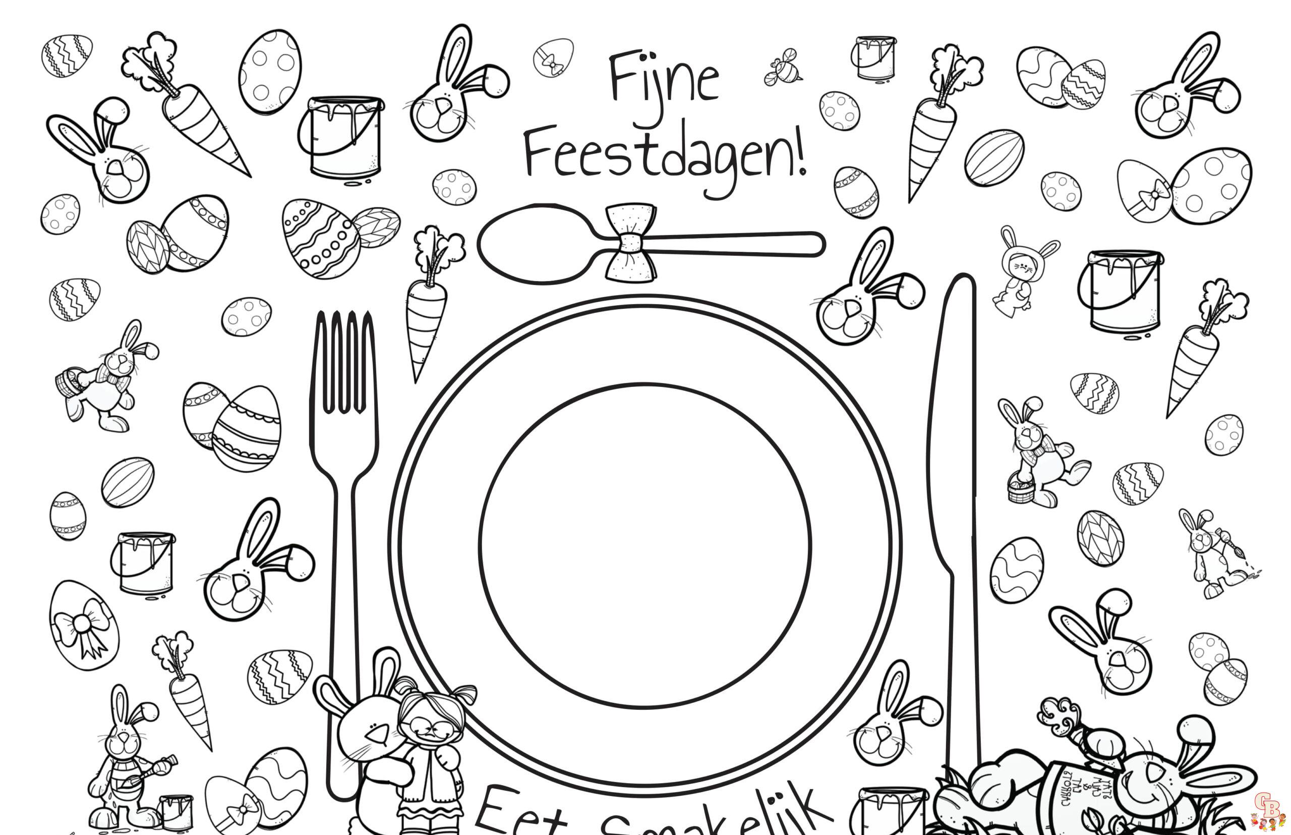 placemat kleurplaat gratis printen 1