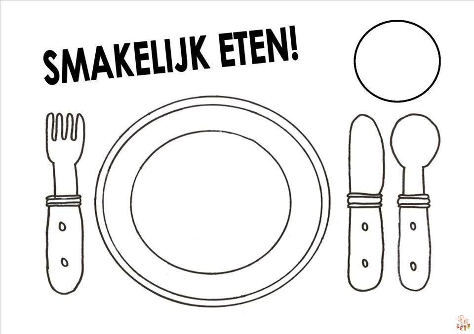 placemat kleurplaat gratis printen 2